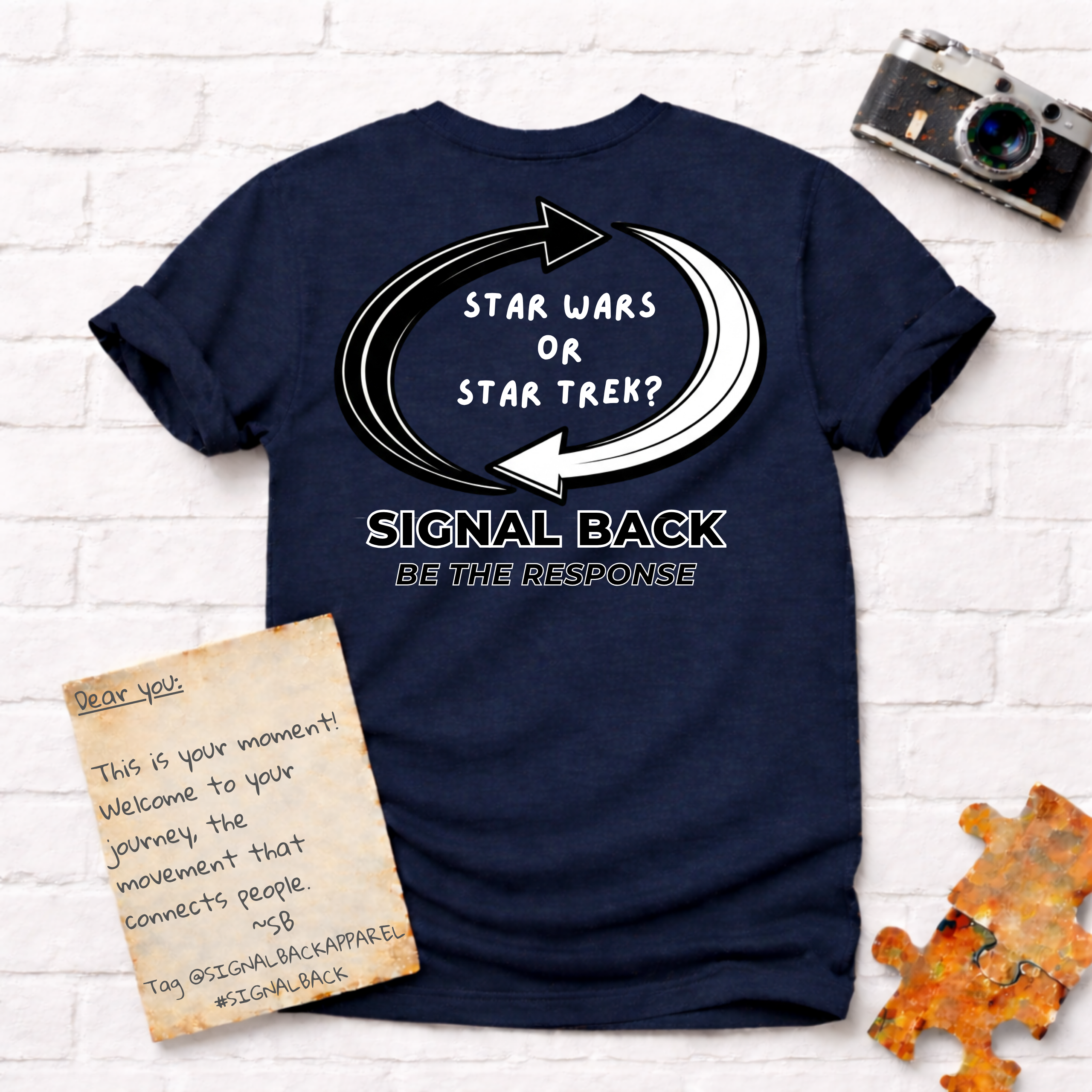 "Star Wars or Star Trek?" Signal Back Tee