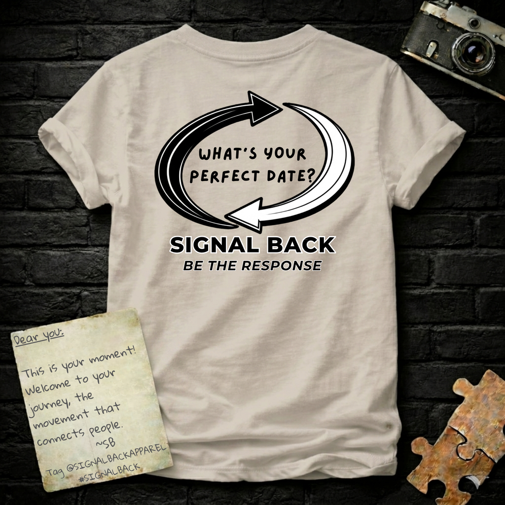 "What's your perfect date?" Signal Back Tee