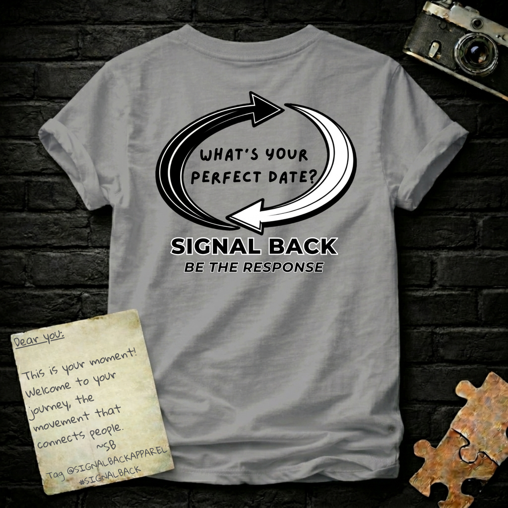 "What's your perfect date?" Signal Back Tee